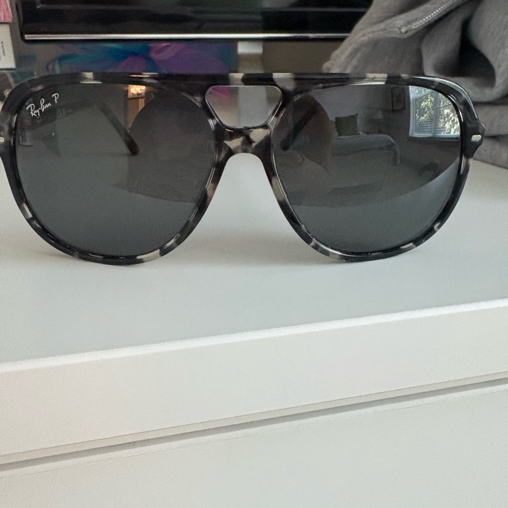 Ray-Ban Bill POLARIZED RB2198 Black and Gray Patterned Sunglasses